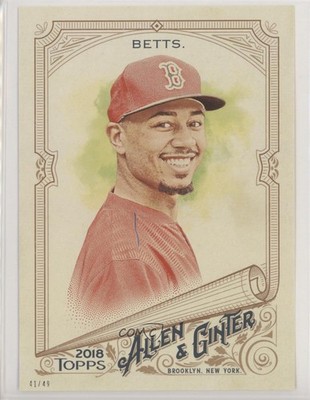 2018 Topps Allen & Ginter Topps.com Online Exclusive 5x7 41/49 Mookie Betts f3f