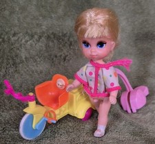 Mattel Liddle Kiddle Fritzi Frosty Skediddle bambola + Top&Ice Cream Wagon & Pusher