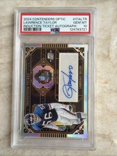 🔥🔥LAWRENCE TAYLOR AUTO /25🔥🔥psa 10! Contenders Optic Induction Ticket