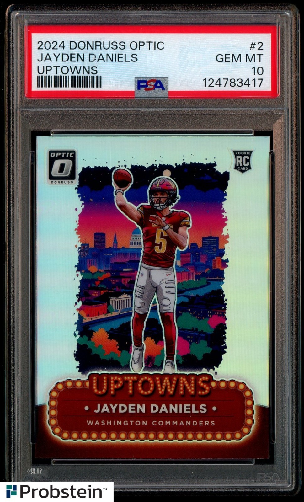 Jayden Daniels Panini Donruss Optic Uptowns #2 Base
