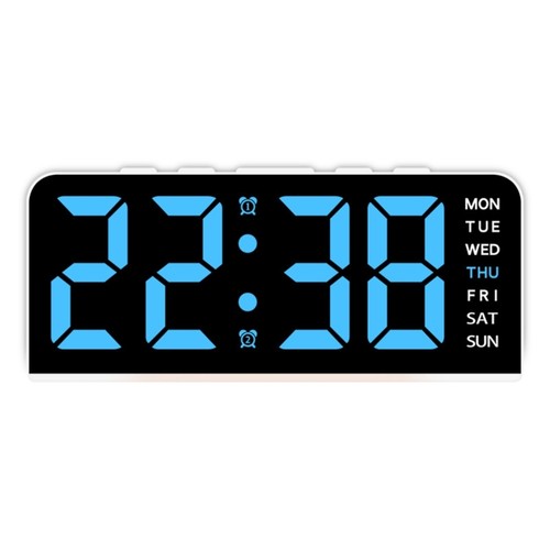 Modern LED Mood Light Digital Alarm Clock with Week Display for Study and Office - Picture 12 of 16