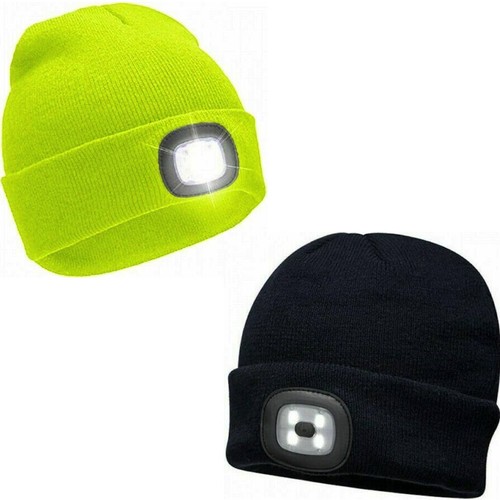 Knitted Wooly Beanie Hat With LED Light 