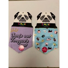NWT Dog Bandanas Size Small/Medium Reversible Bundle of 2 Summer Tie Dye Retro
