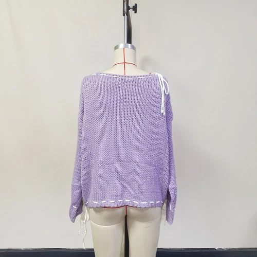 Schleife Pullover Pulli Langarm Oberteil für Damen - Bild 9 von 17
