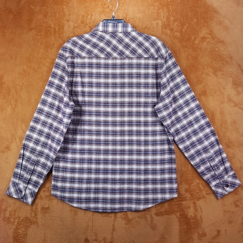 RAILS Shirt Mens XL Berry Grey Plaid Flannel Button Up Pocket FORREST $158 - Image 4 of 4