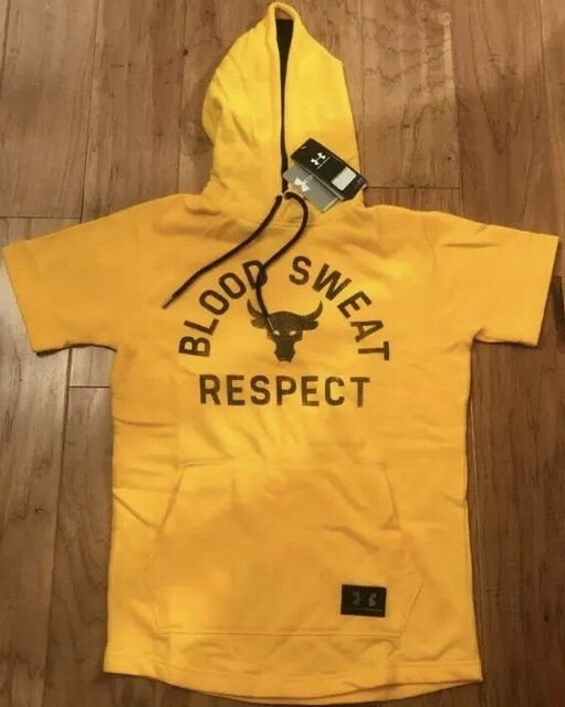blood sweat respect yellow hoodie