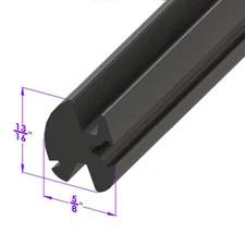 Hardtop Seal Accepts chrome reveal molding; LP 100-A