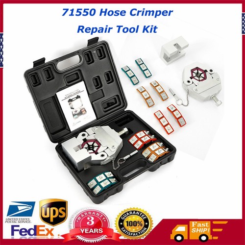 71550 A/C AC Fuel Hose Line Crimper Crimping Tool Kit Contain 6 8 10