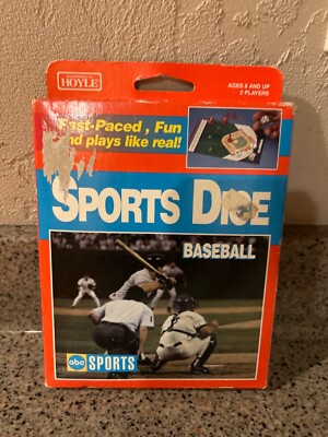 Hoyle Boardgame ABC's Wide World of Sports - Sports Dice - Baseball Box Sealed 