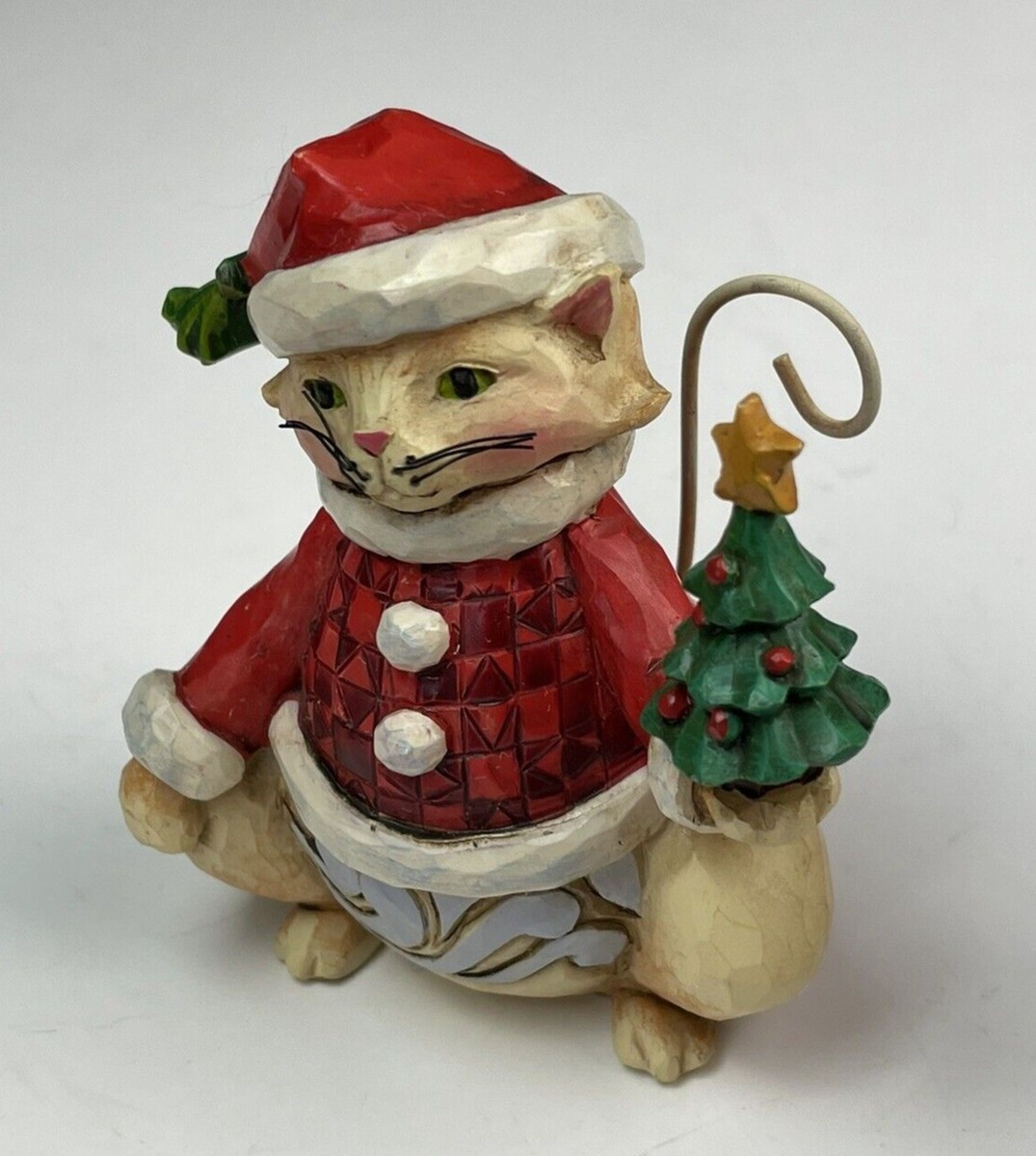 Jim Shore Christmas Cat w/tree Santa Hat & Jacket 4025630 | eBay