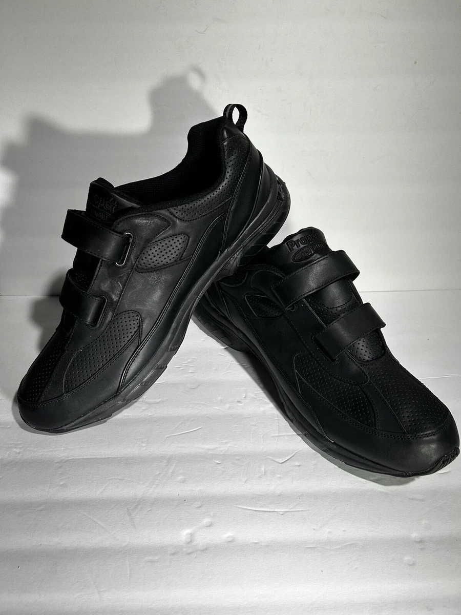 Propet Men s Fast Walker Strap Walking Shoe Size 15 XX 5E BLACK NEW
