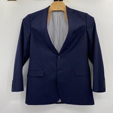 Brooks Brothers 346 Fitzgerald Fit Men's 41 L Wool Blend Navy Stripe Suit Jacket