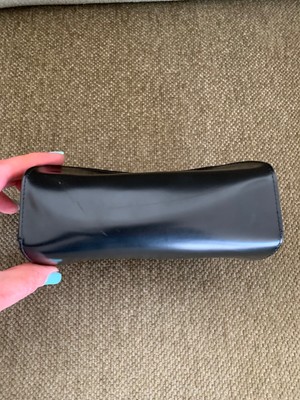 Authentic CHANEL Black Soft Oversized Snap Front Sunglass Eyeglass Glasses Case s-l400.jpg main image 2