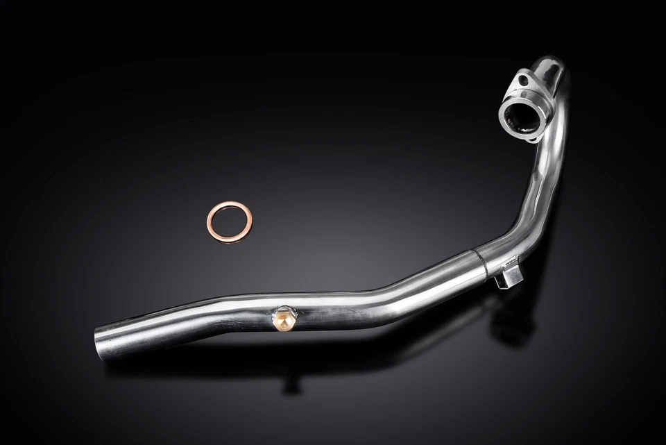 Tubo descendente de cabezal de escape de acero inoxidable Delkevic Honda CRF250L 2017-2020 Foto 3 de 4