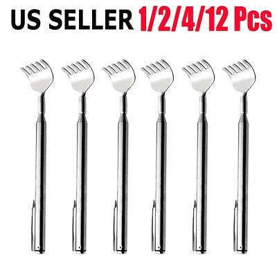 Metal Stainless Steel Back Scratcher Telescopic Extendable Claw Extender US