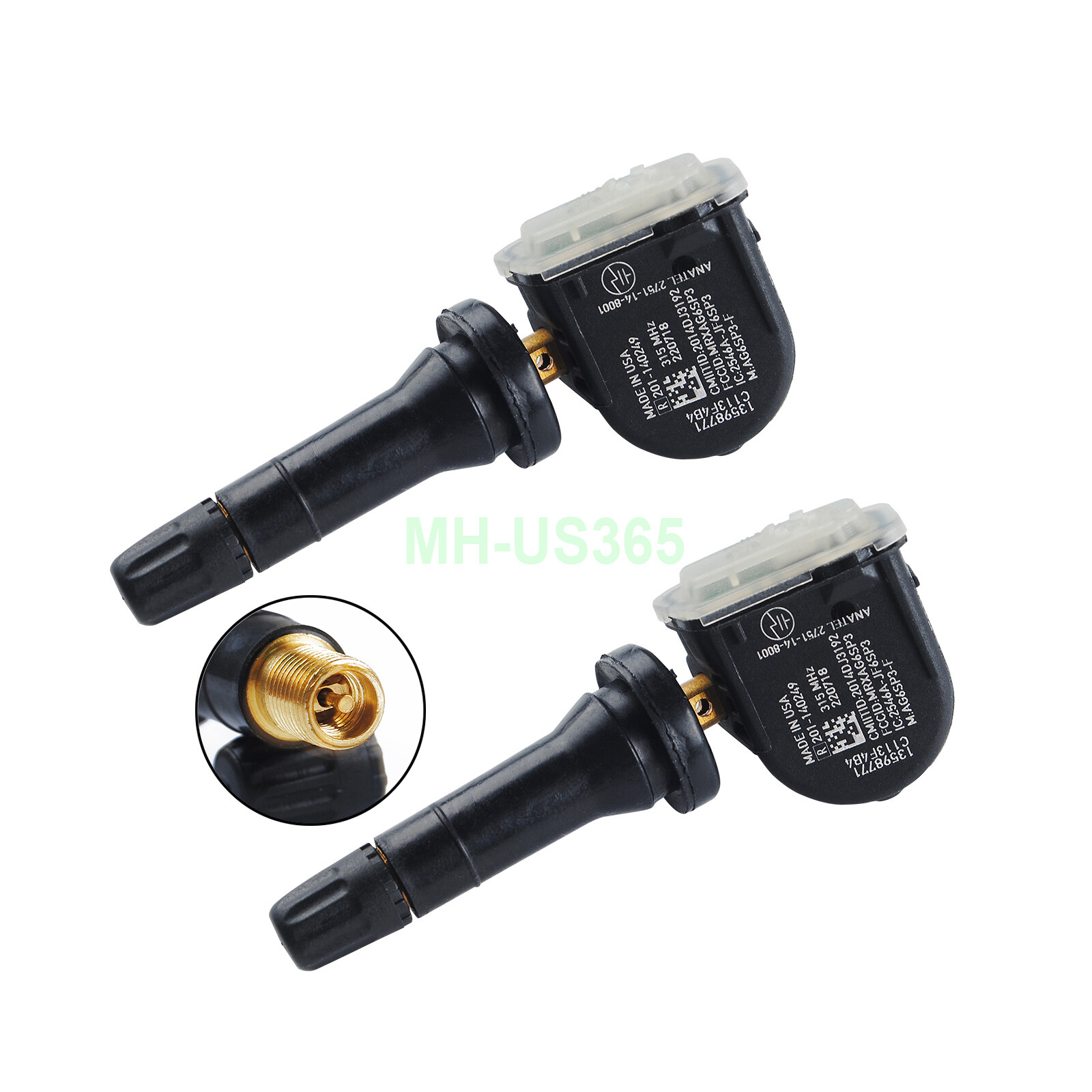 2Pcs Tire Pressure Monitor Sensor 13598771 For GM ACDelco TPMS 