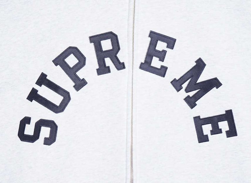 Supreme Champion Zip Up Hooded Sweatshirt Ash Grey image 3