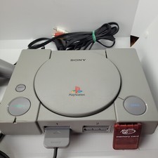 Sony PlayStation PS1 Dual Shock Console Model SCPH-9001 Controller Memory Card