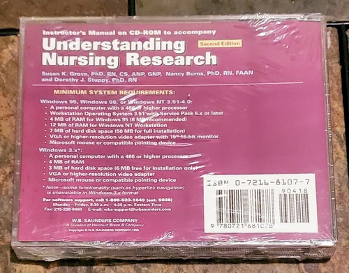 Instructor's Manul on CD-ROM to accompany Understanding Nursing Research 2nd Edi - Picture 2 of 2