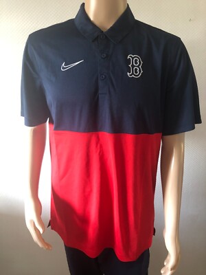 MLB Nike Herren Boston Red Sox Polo-Shirt Rot/Blau Gr. L 569477