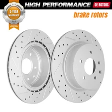 Rear Drilled Brake Rotors For Nissan 370Z Maxima Infiniti G35 EX35  G37 M35 M45