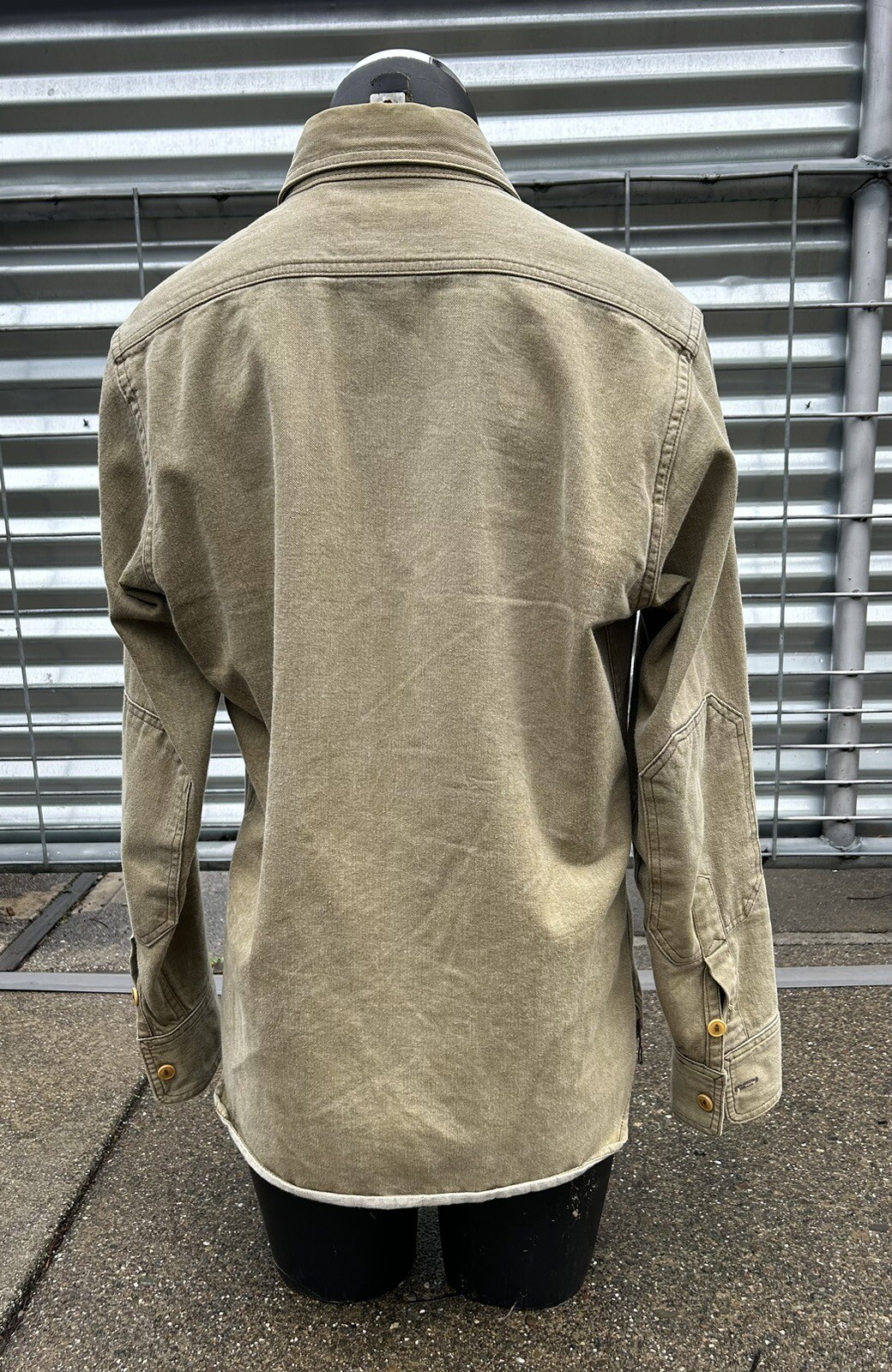 Mister Freedom Garrison Sugarcane Japan GB Military Green Denim Shirt