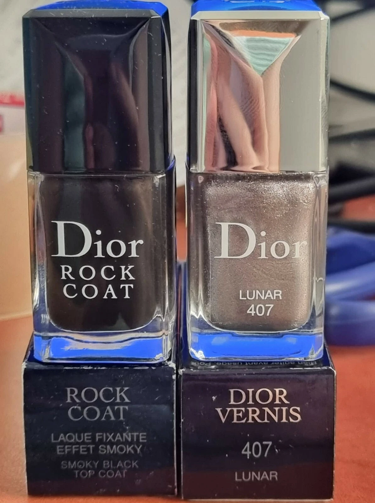 Lot of 2 DIOR Nail Vernis - Rock Coat, 407 Lunar new in box