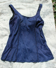 Vintage 1950's Blue Carol Brent Swimsuit Bathing Suit Bust 36
