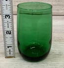 Vintage Juice Glass 3 3/8" Anchor Hocking Forest Green ROLY POLY 5 oz Tumbler
