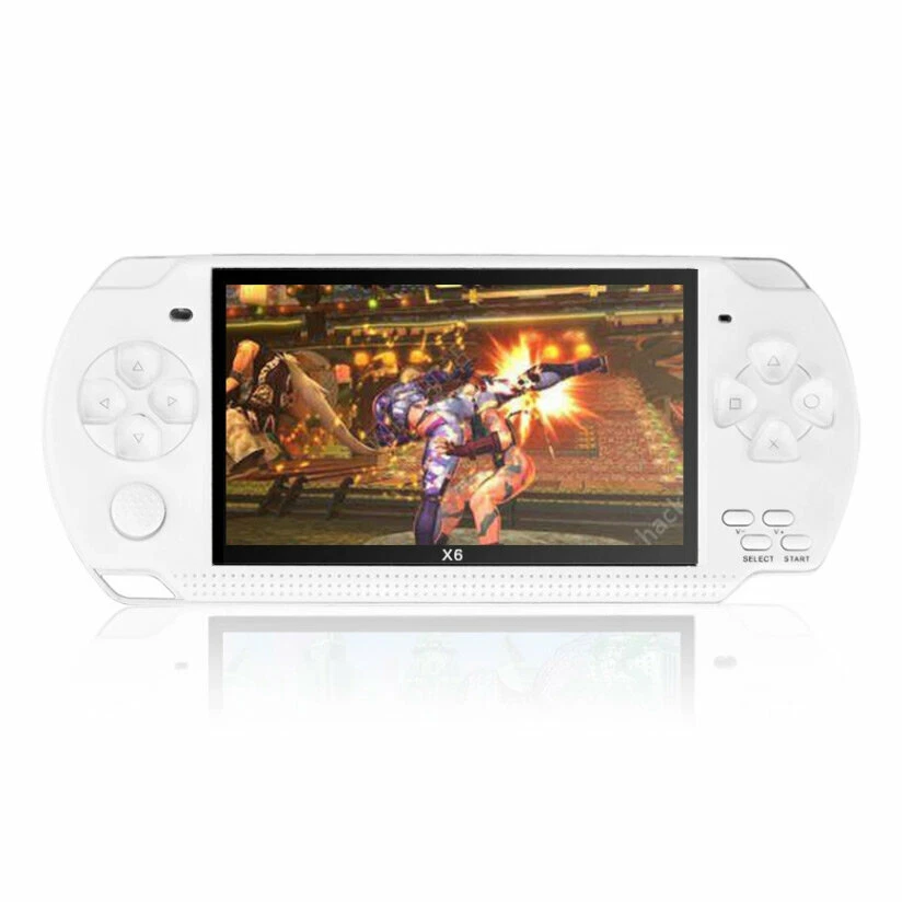 PSP Handheld Game Machine X6,8GB,with 4.3 Inch High Definition Screen,  Built-in Over 9999 Free Games,Blue 