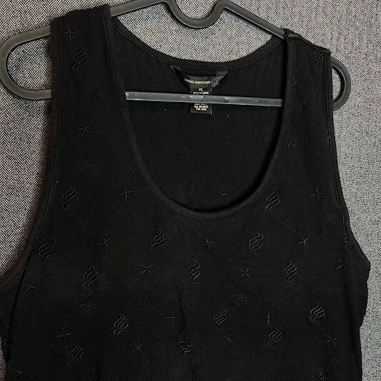 Rocawear Tank Top Women's XL Black Embroidered Sleeveless Retro  - Image 2 of 4