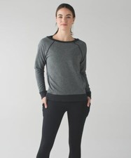 Lululemon Crew Love Pullover size 6 Heathered Speckled Black NWT Sweater LS NEW