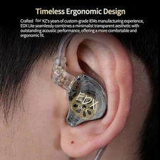 For KZ EDX Lite Interchangeable Cable IEM Headphones for Superior Listening