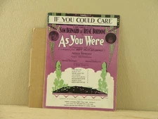 1920 IF YOU COULD CARE Sheet Music from AS YOU WERE by Darewski, Wimperis