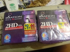 Imation Diskettes MAC 10 Disks Formatted 2HD 1.40 MB 3.5" Blank Media Sealed