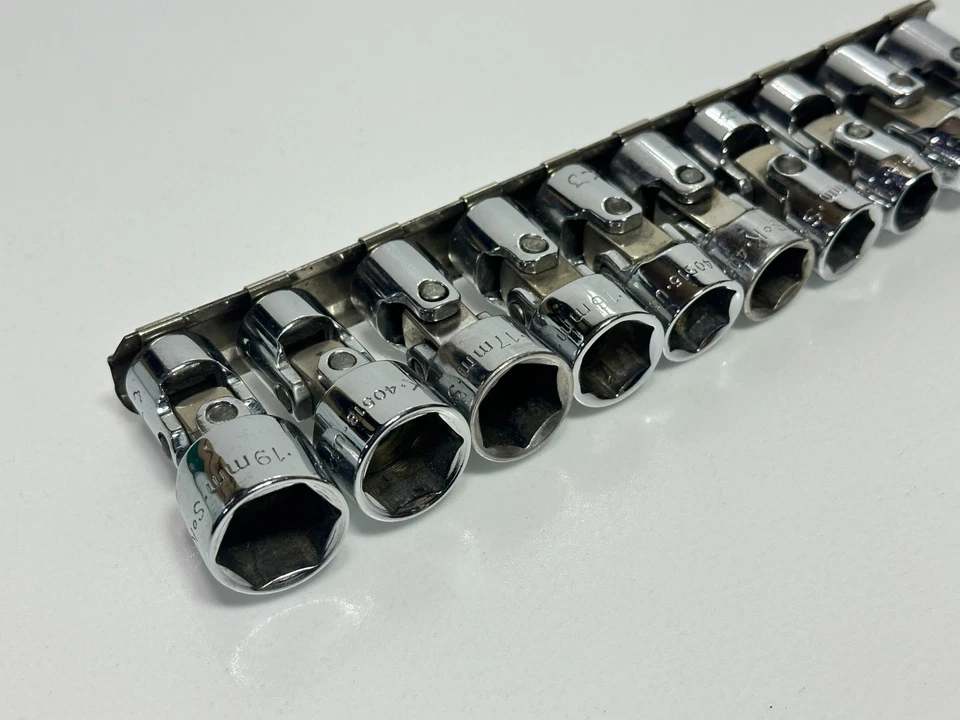 SK Tools USA 3910 10pc METRIC 10mm-19mm Swivel Universal Socket Set, 3/8” Drive - Image 2 of 4