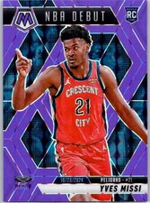 2024-25 Panini Mosaic Purple Fluorescent #255 Yves Missi #/249 Pelicans