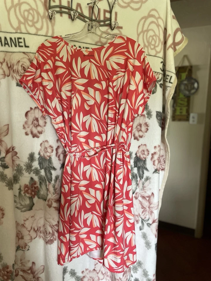 Traje de baño Columbia nuevo sin etiquetas envolvente talla XL naranja y blanco Foto 2 de 4