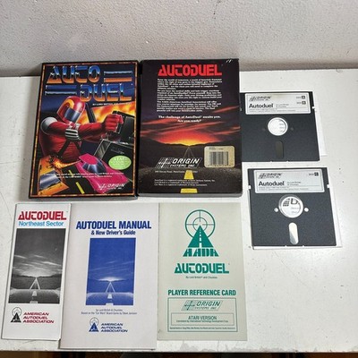 Autoduel 1985 Origin Systems Atari XE's & XL Role-Playing Video Game with Manual