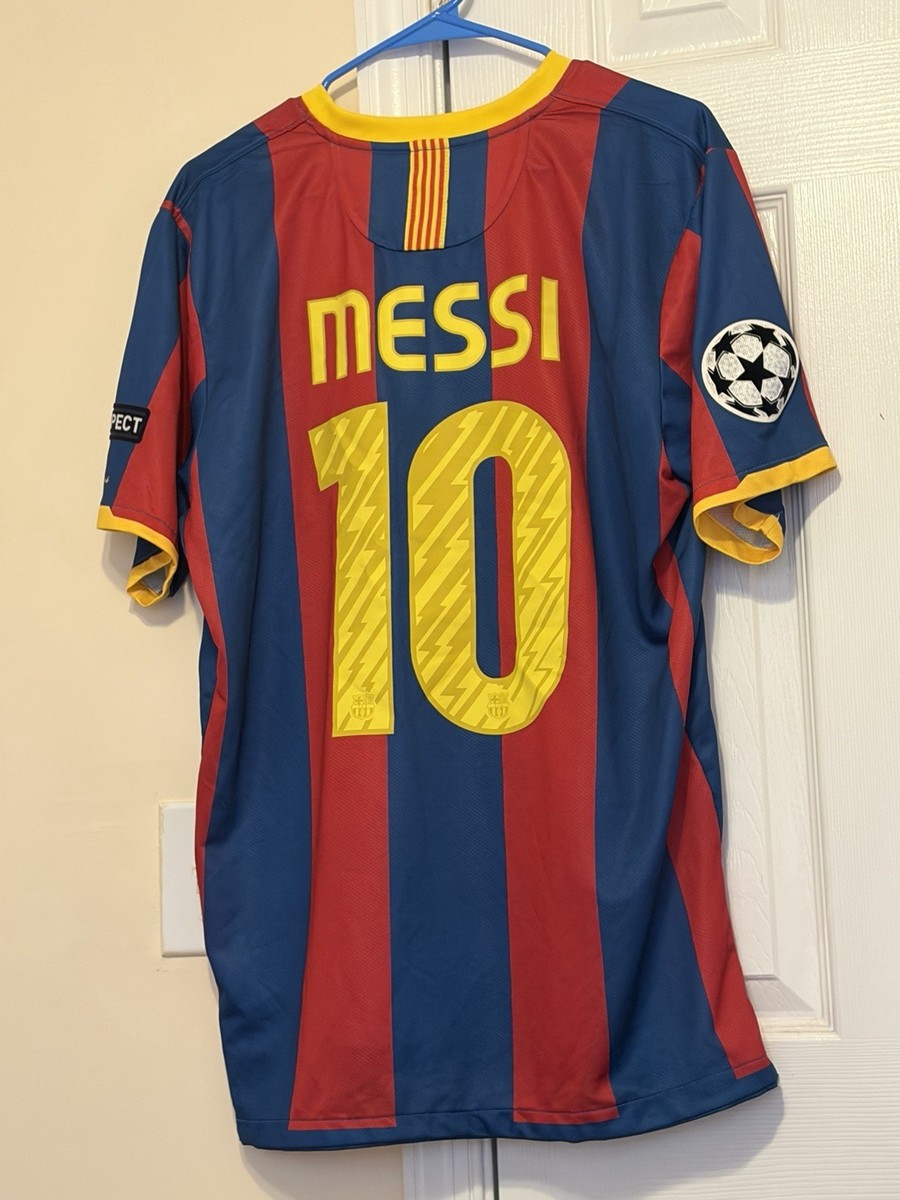 Barcelona 2010/11 UCL Final Messi #10 Jersey Nike Dri-Fit Home