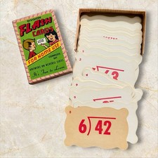 Vintage Division Flash Cards Math Set No 456 Complete USA Kids Learning