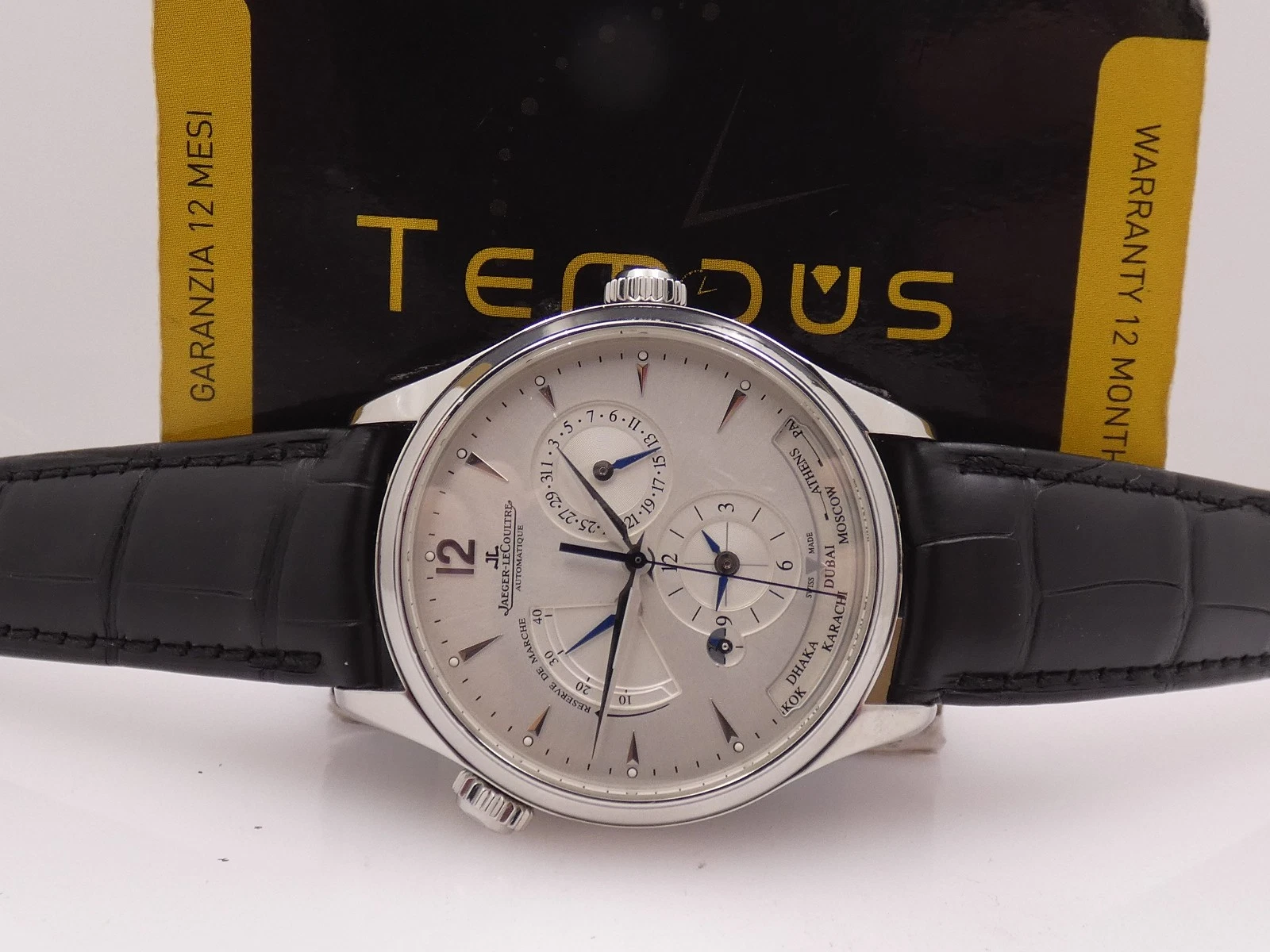 Jaeger LeCoultre — JAEGER LECOULTRE MASTER GEOGRAPHIC POWER RESERVE Q1428421 WITH PAPERS WATCH