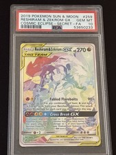 Reshiram & Zekrom GX 259 Cosmic Eclipse Secret Rainbow Sun Moon Pokemon PSA 10 on eBay