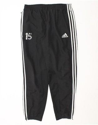 ADIDAS Mens Graphic Tracksuit Trousers Joggers UK 44/46 Large  Black AD14