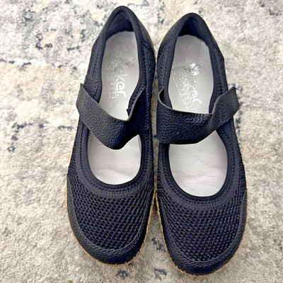 Rieker Mary Jane style flat Size 9.5 Women Shoe Black
