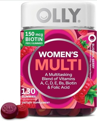 OLLY Women's Multivitamin Gummy, Women's Overall Wellness,* Vitamins A, C, D, E,