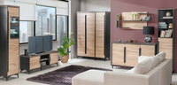 Wohnzimmerset Wohnwand Vitrine Kommode Tisch Rtv Vitrinen Komplett 7Tlg Set Neu