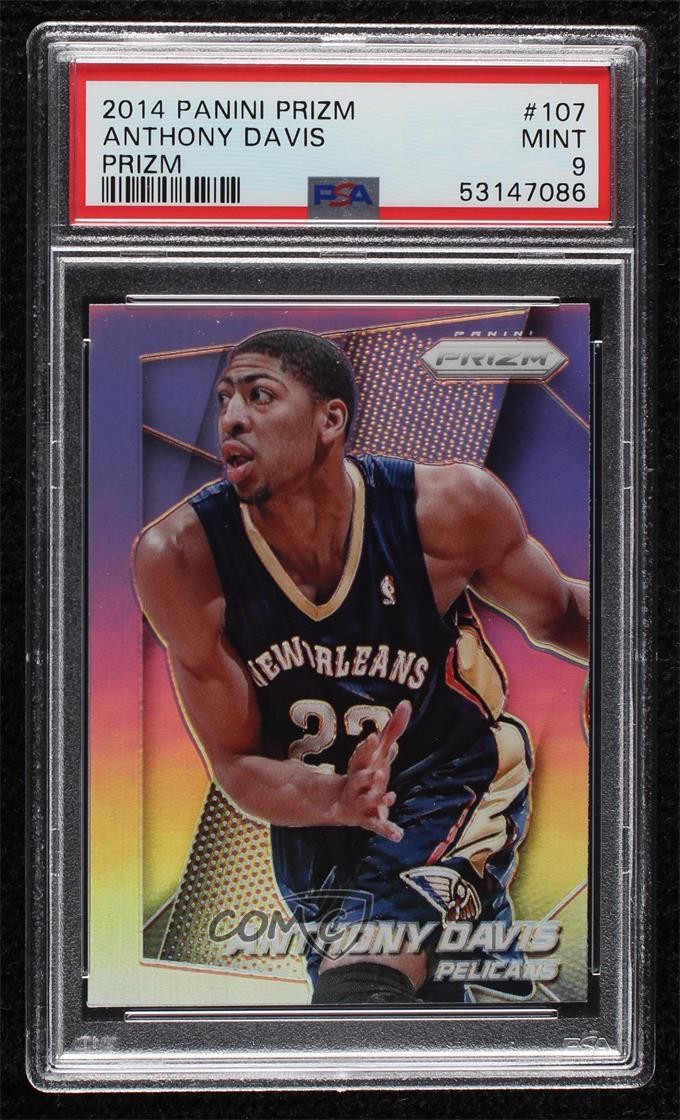 2014-15 Panini Prizm Silver Prizm Anthony Davis #107 PSA 9 MINT 1b9b