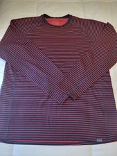 Patagonia Capilene Midweight Base Layer Men’s Red/Blue Long Sleeve Polartec XL