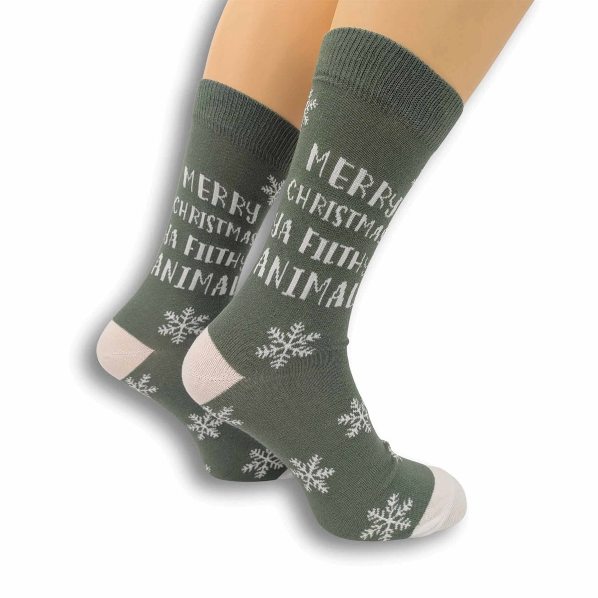 Merry Christmas Ya Filthy Animal Socks - Size 7 - 11, Socks, Humour, Gift